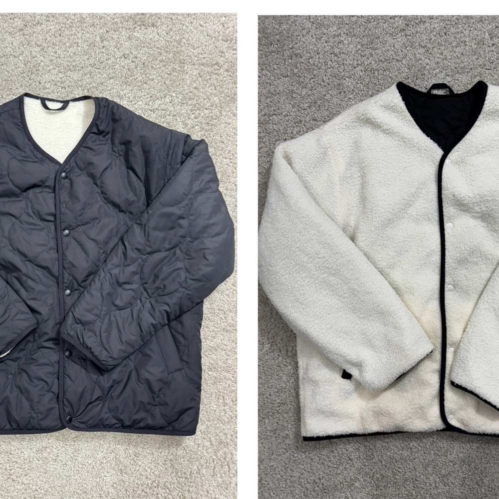 Reversible Men's Lightweight Jacket - Black & Cream